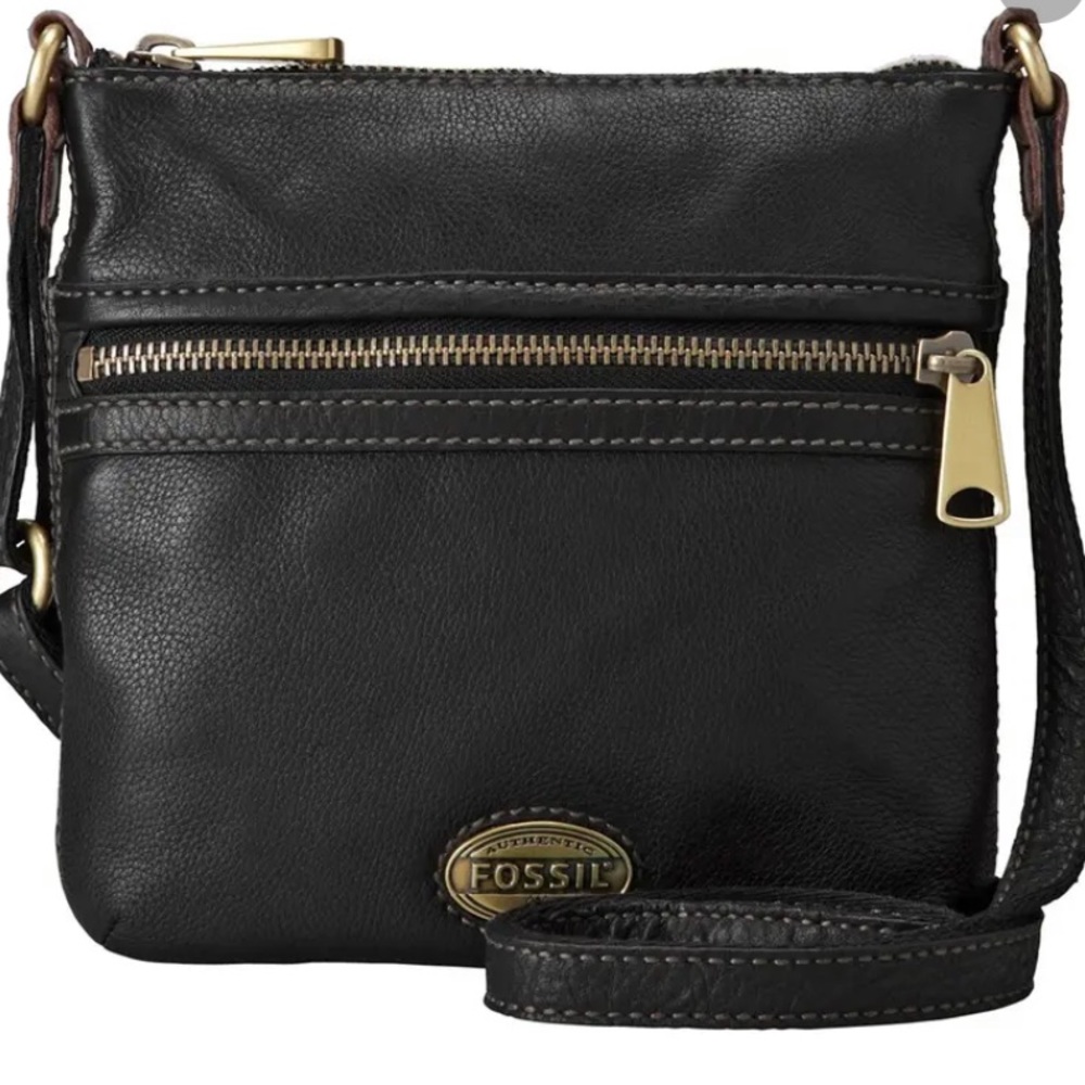 FOSSIL | Crossbody Bag Leather Explorer Black